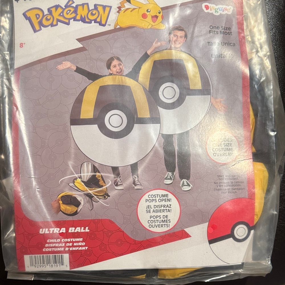 Pokémon Ultra Ball Costume one size